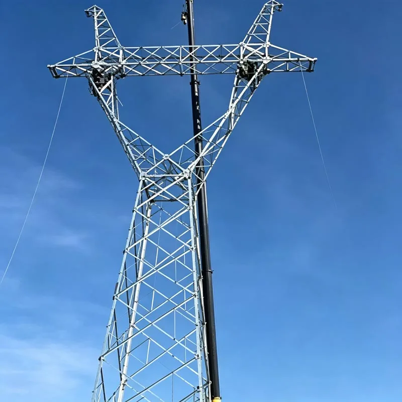 Torre di trasmissione di potenza in acciaio ad angolo zincato
