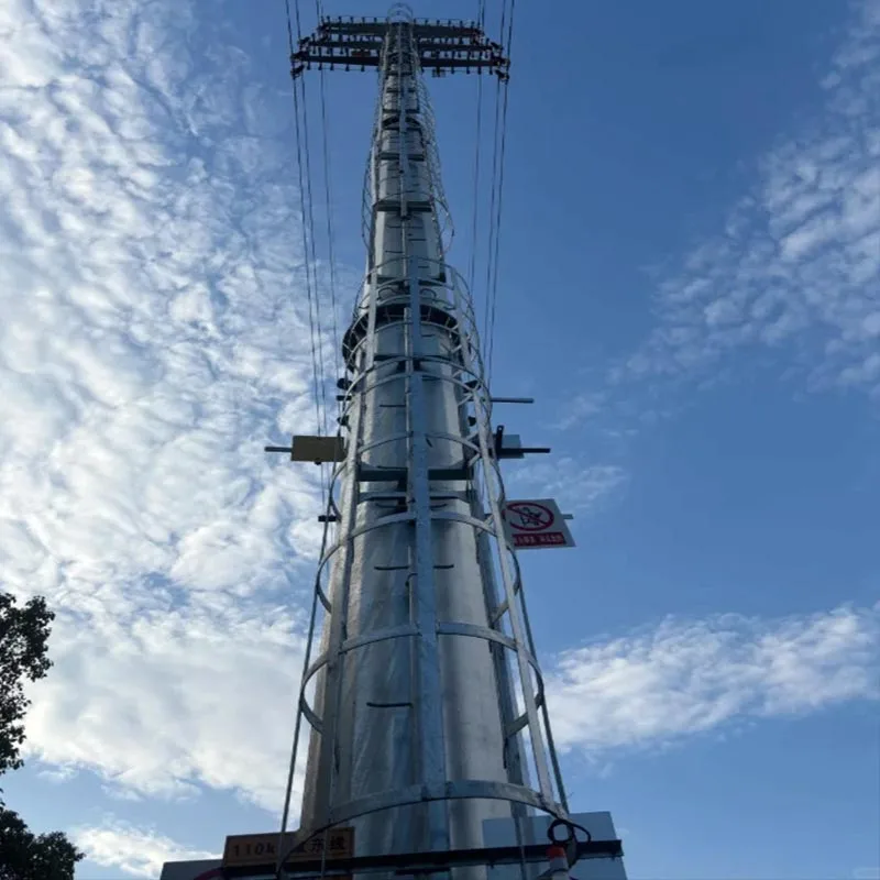 Torre delle telecomunicazioni in tubo di acciaio zincato