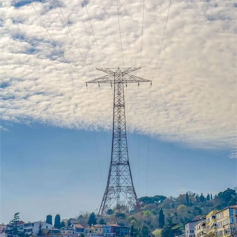 Torre del tubo d'acciaio ad alta tensione